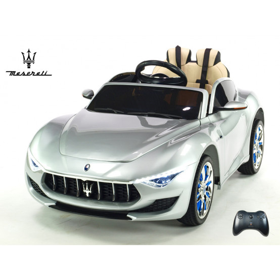 Maserati Alfieri s 2.4G dálkovým ovládáním, otvíratelné dveře, odpružení, USB, SD, MP3, STŘÍBRNÉ